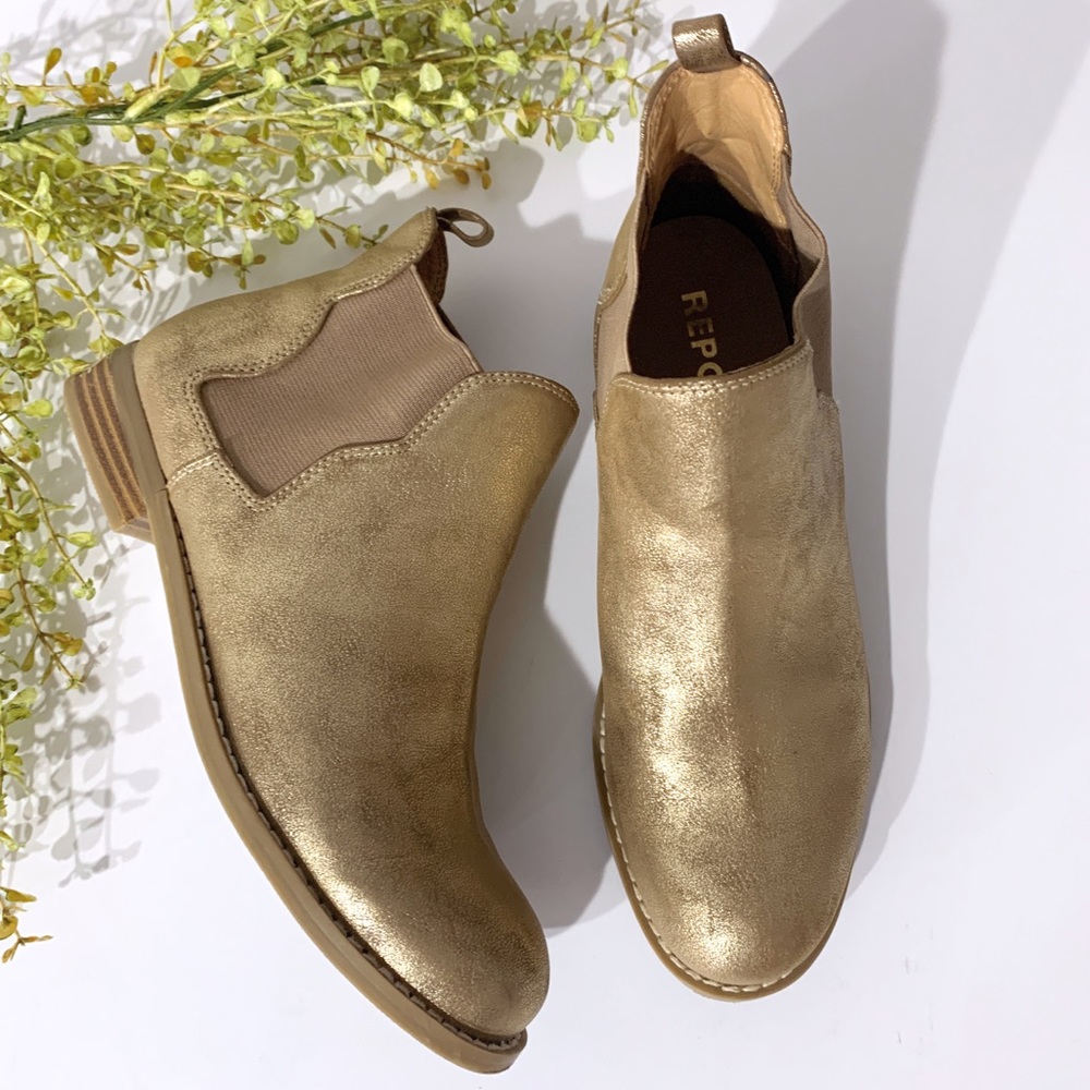 Report Gold Shimmer Booties